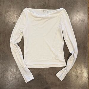 White Fitted Long Sleeve